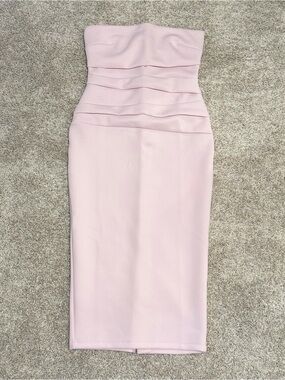 ASOS Strapless Pink Sheath Dress - Elegant Bodycon Pencil